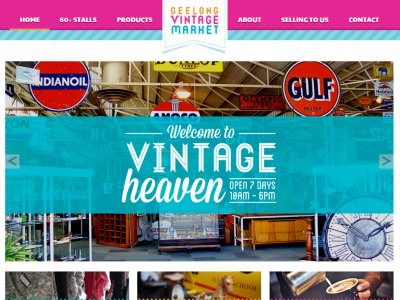 geelong vintage market web design