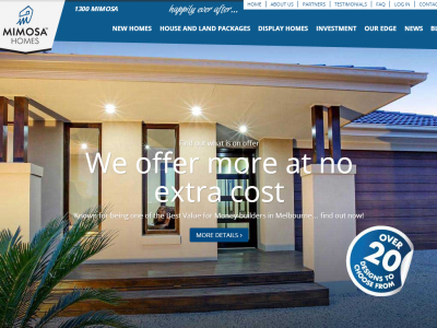 mimosa homes web design