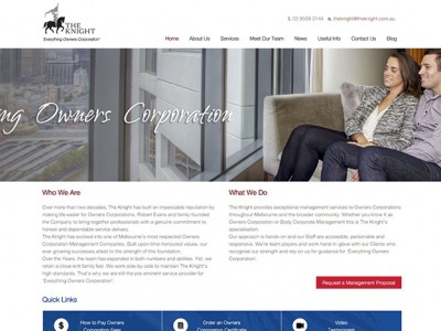 the knight bso web design