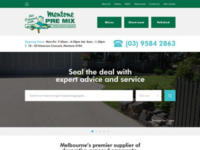 mentone premix website design