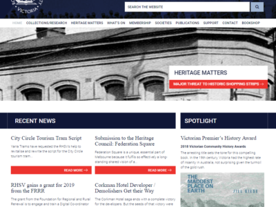 Royal Historical Society of Victoria Project